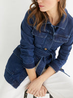 Saharienne Deni - Bleu Fonce Uni - Femme
