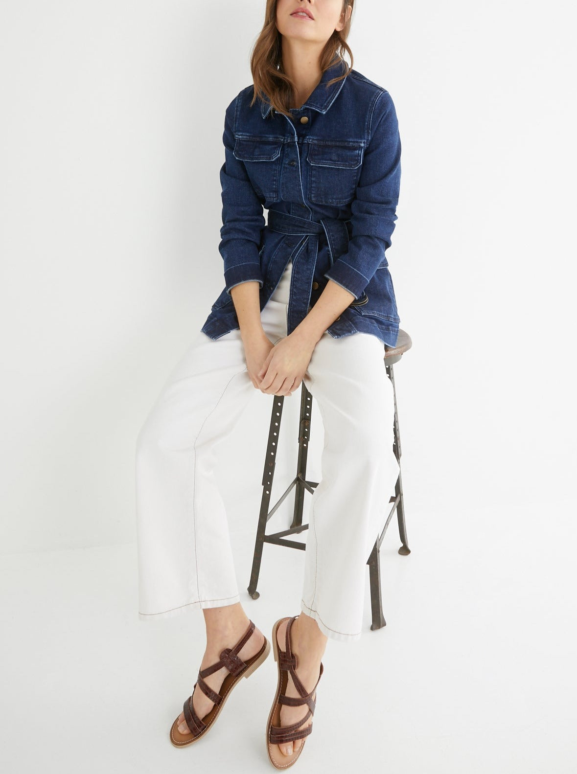 Saharienne Deni - Bleu Fonce Uni - Femme