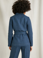 Saharienne Raye - Bleu Fonce Raye - Femme