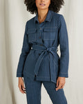 Saharienne Raye - Bleu Fonce Raye - Femme