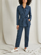 Cyrillus - Saharienne Raye - Bleu Fonce Raye - Femme