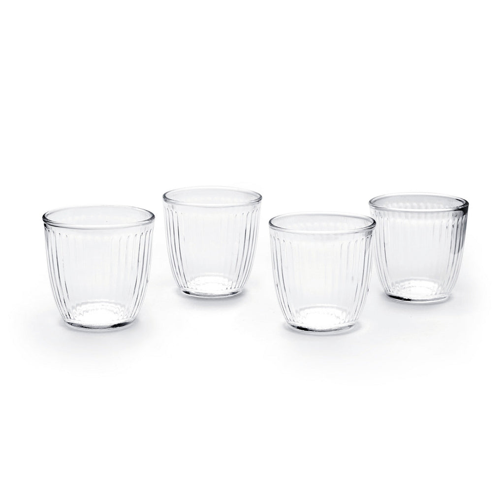 Lot De 4 Gobelets Bas - Transparent