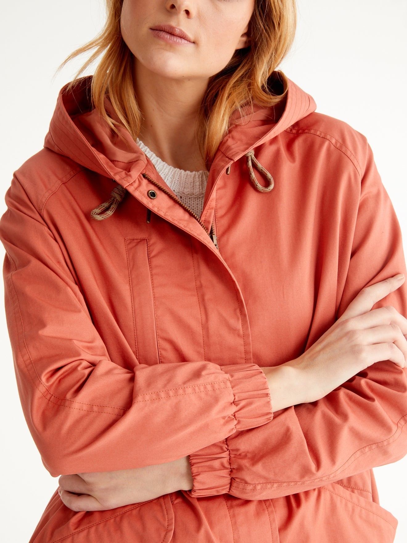 Parka Light - Orange Fonce Grise - Femme
