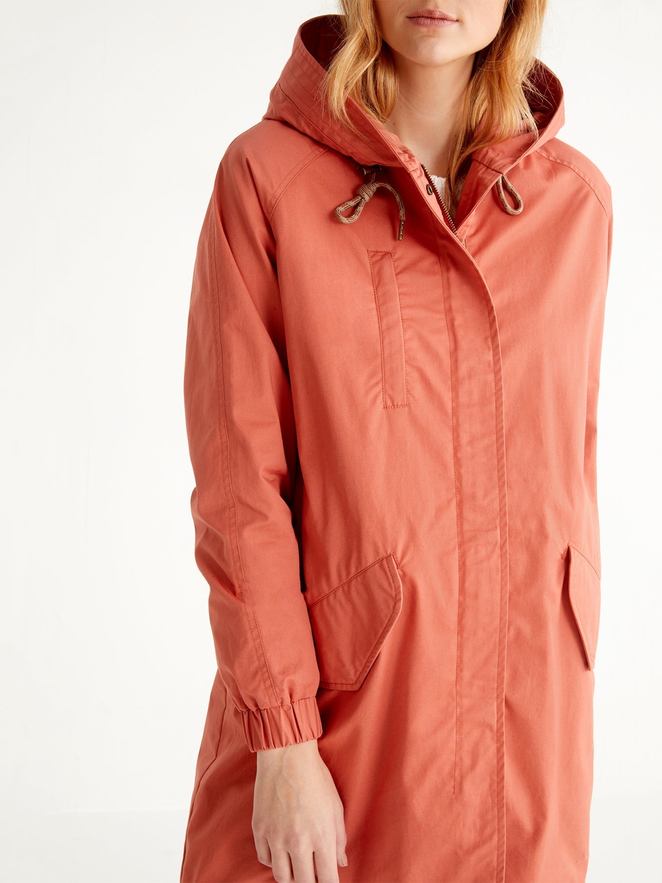 Parka Light - Orange Fonce Grise - Femme