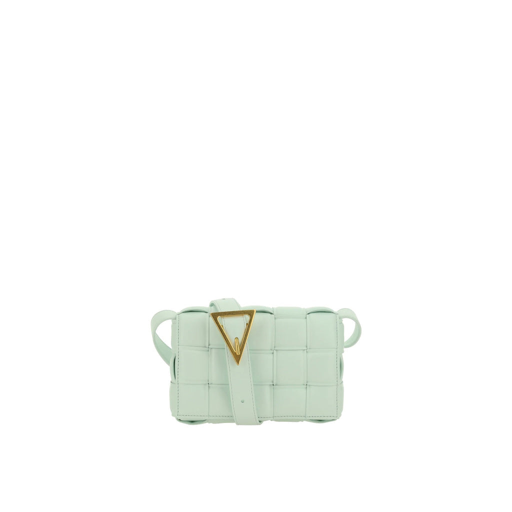Bottega Veneta Intreccio Leather Shoulder Bag - Green - Femme