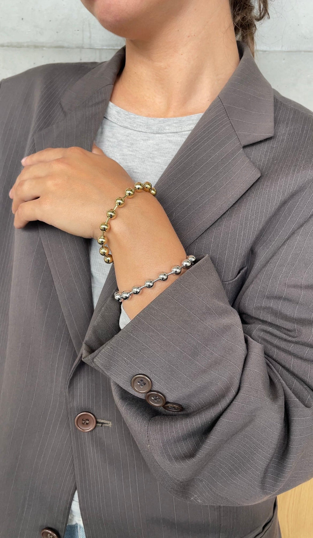 Bracelet Metal Pearl