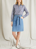 Jupe Denim Court - Bleu Clair DelaVeste - Femme