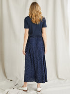 Jupon Pois Bleu - Bleu Moyen Imprime - Femme