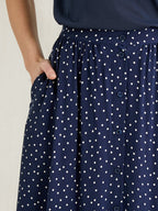 Jupon Pois Bleu - Bleu Moyen Imprime - Femme
