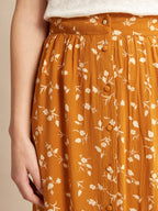 Jupe Longue Isa - Jaune Fonce Imprime - Femme