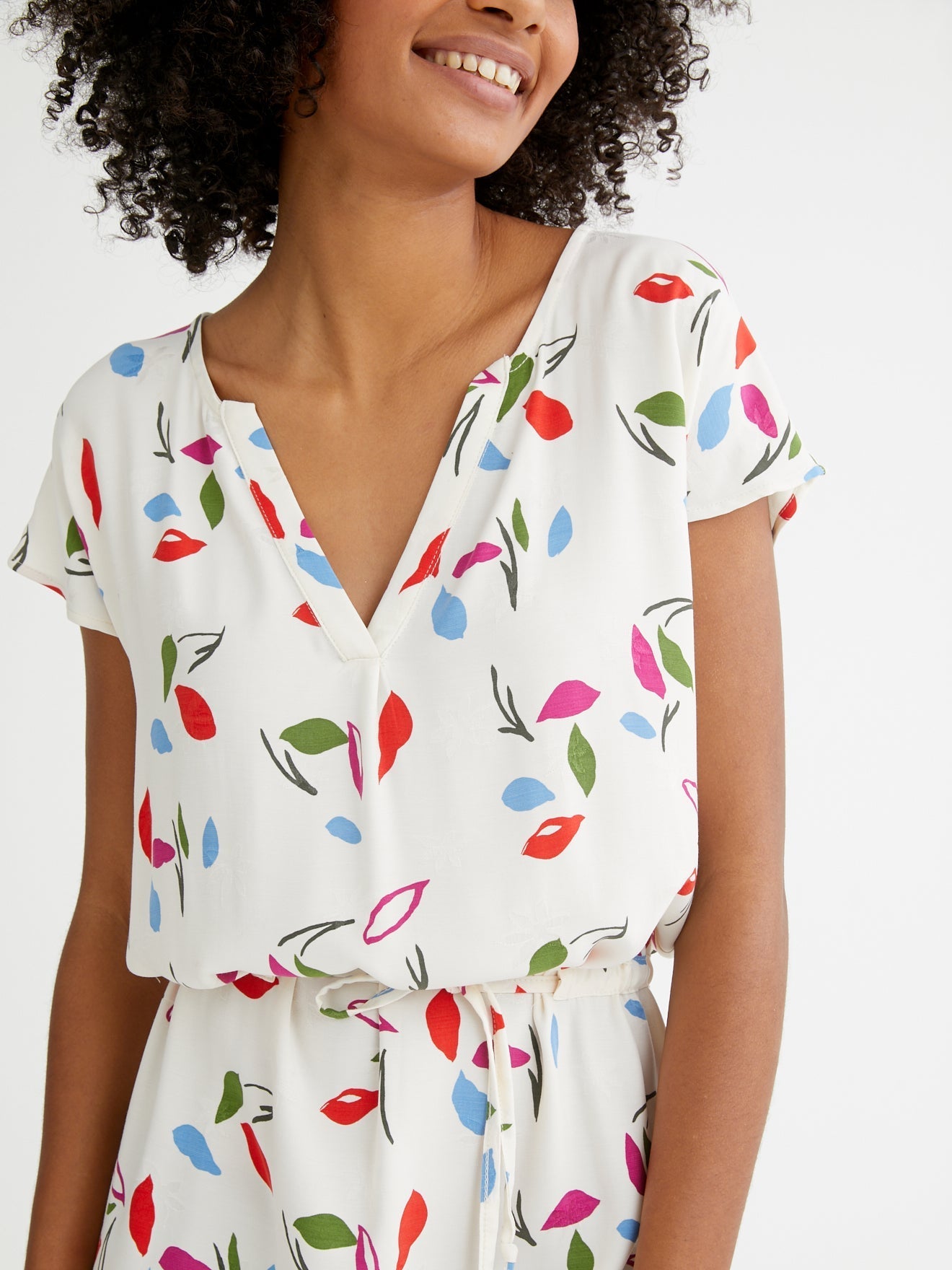 Robe Mathis - Blanc Moyen Imprime 3 - Femme
