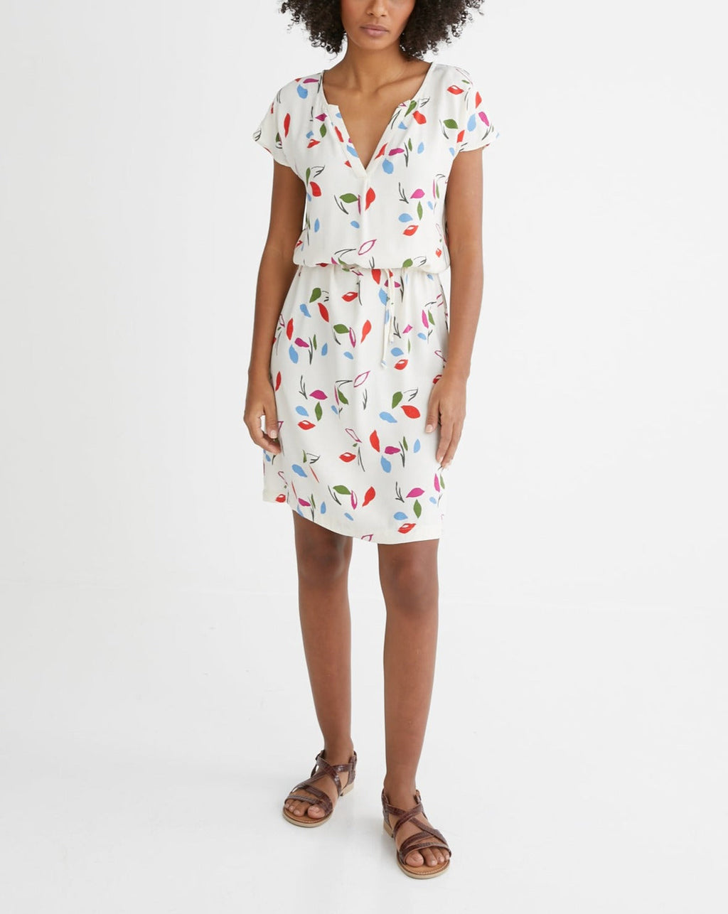 Robe Mathis - Blanc Moyen Imprime 3 - Femme