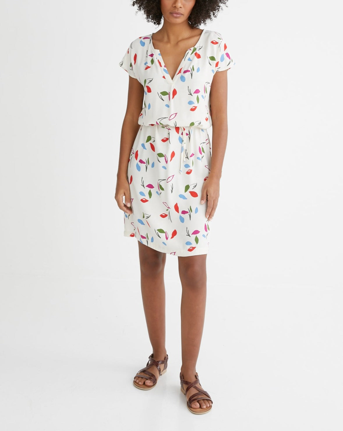 Robe Mathis - Blanc Moyen Imprime 3 - Femme