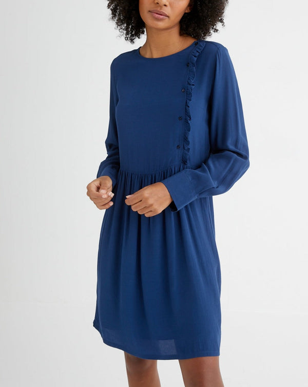 Robe Unie Ml Co - Bleu Fonce Uni 3 - Femme