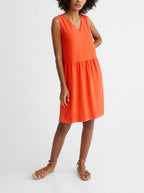 Robe Courte Noe - Orange Vif Uni - Femme