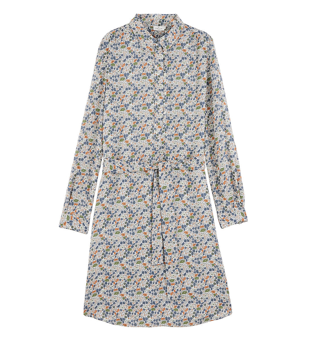 Robe Lib Poppy - Bleu Fonce Imprime - Femme