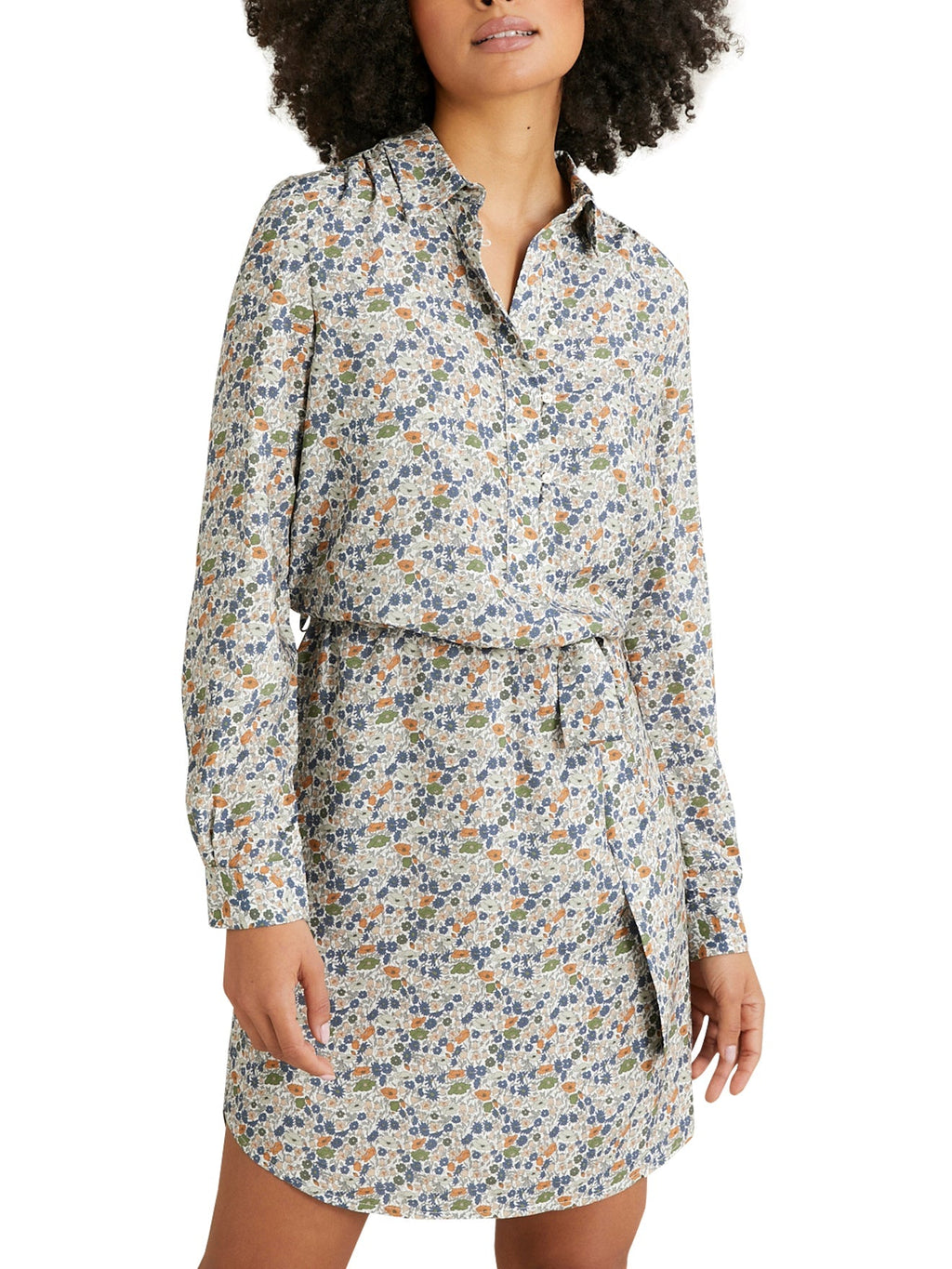 Robe Lib Poppy - Bleu Fonce Imprime - Femme