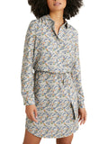 Robe Lib Poppy - Bleu Fonce Imprime - Femme