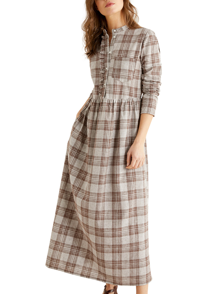 Cyrillus - Robe L Kro - Marron Moyen Carreaux - Femme