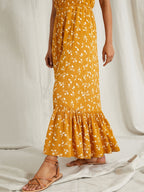 Robe Isadora Ja - Jaune Fonce Imprime - Femme
