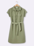 Robe Mc Courte - Vert Fonce Grise - Femme