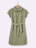 Robe Mc Courte - Vert Fonce Grise - Femme