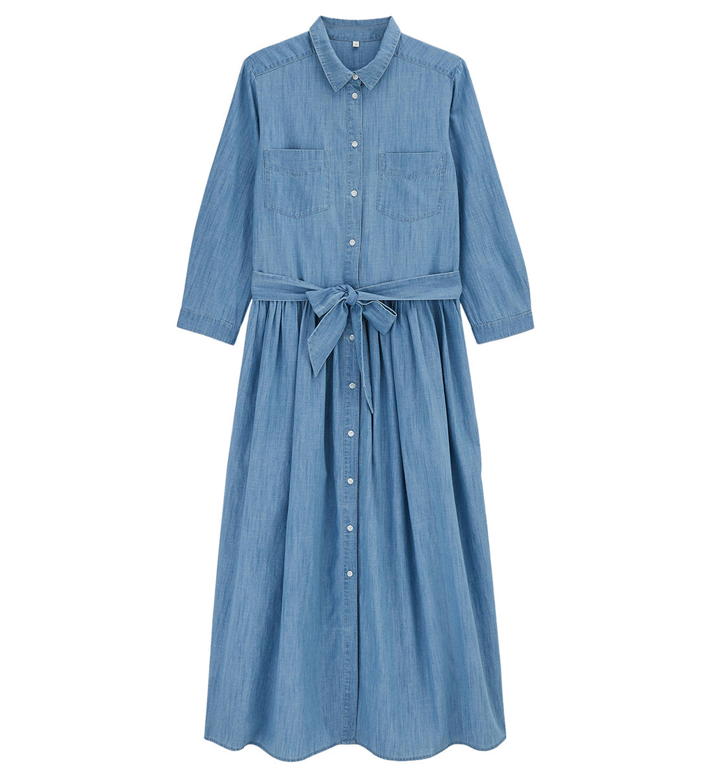 Robe L Denim Li - Bleu Clair DelaVeste - Femme