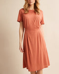 Robe Tee Shirt - Orange Fonce Grise - Femme