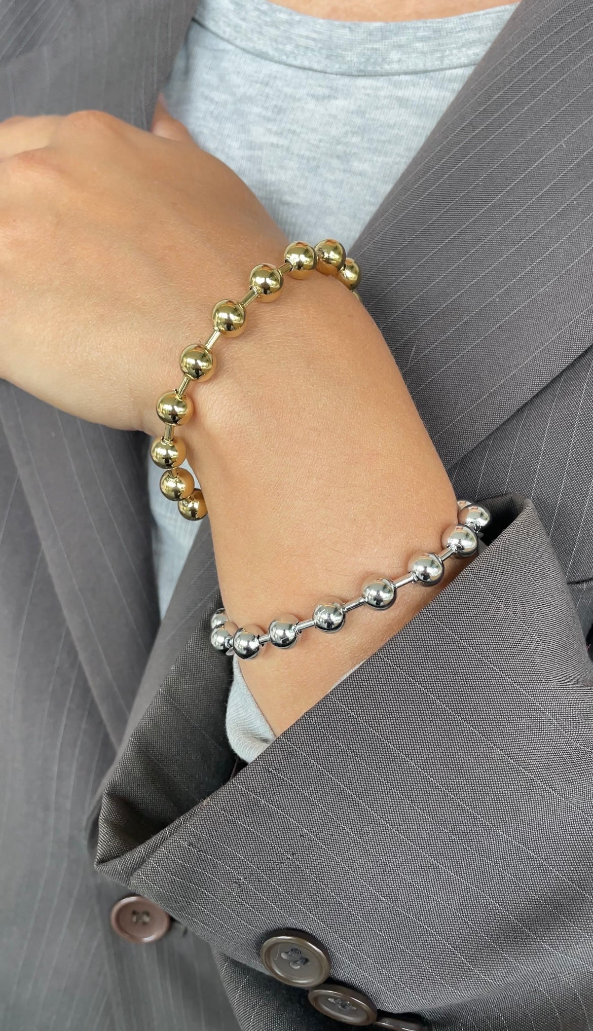 Bracelet Metal Pearl