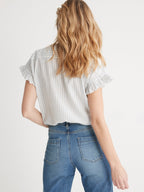 Top Froufr Raye - Bleu Moyen Raye - Femme
