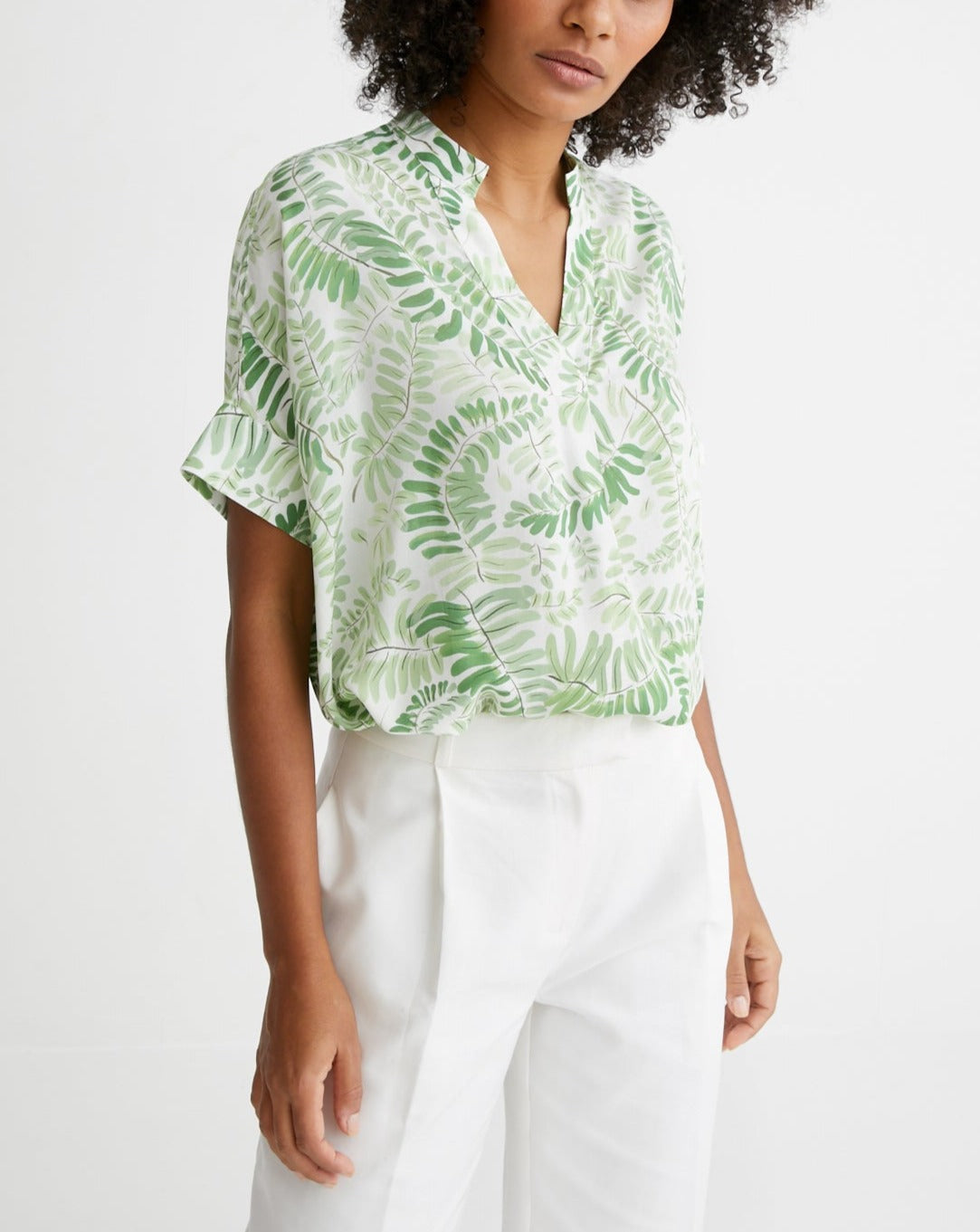 Top Imp Fougere - Vert Moyen Imprime - Femme