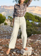Blouse Carreaux - Marron Moyen Carreaux - Femme
