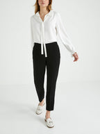 Blouse Jacquard - Blanc Moyen Grise - Femme