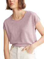 T-shirt  Lin Mc Col R - Jaune Moyen Grise - Femme