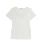 T-shirt Plastron Mac - Blanc Moyen Uni - Femme