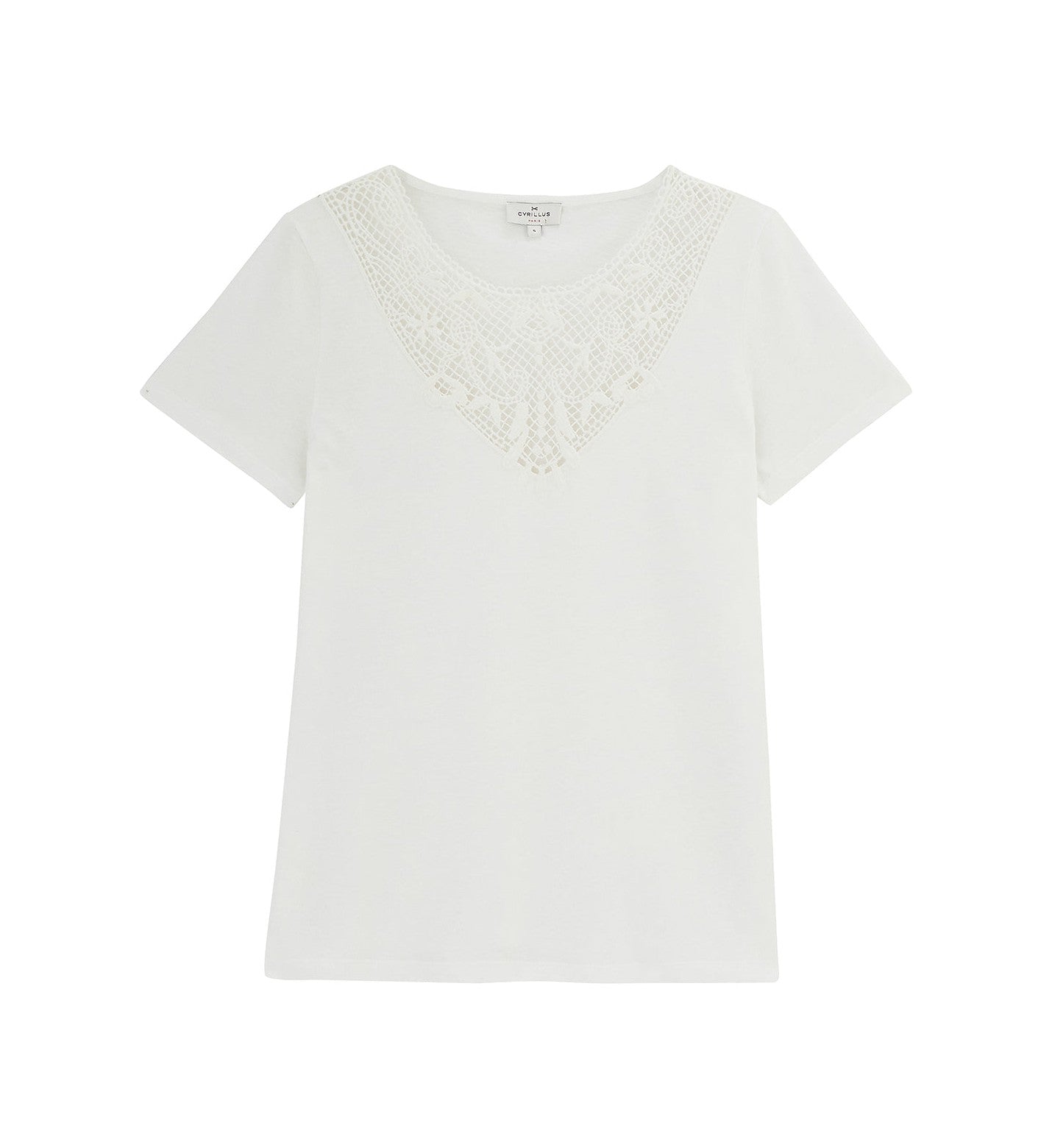 T-shirt Plastron Mac - Blanc Moyen Uni - Femme