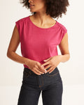 T-shirt Dentelle - Blanc Moyen Grise - Femme
