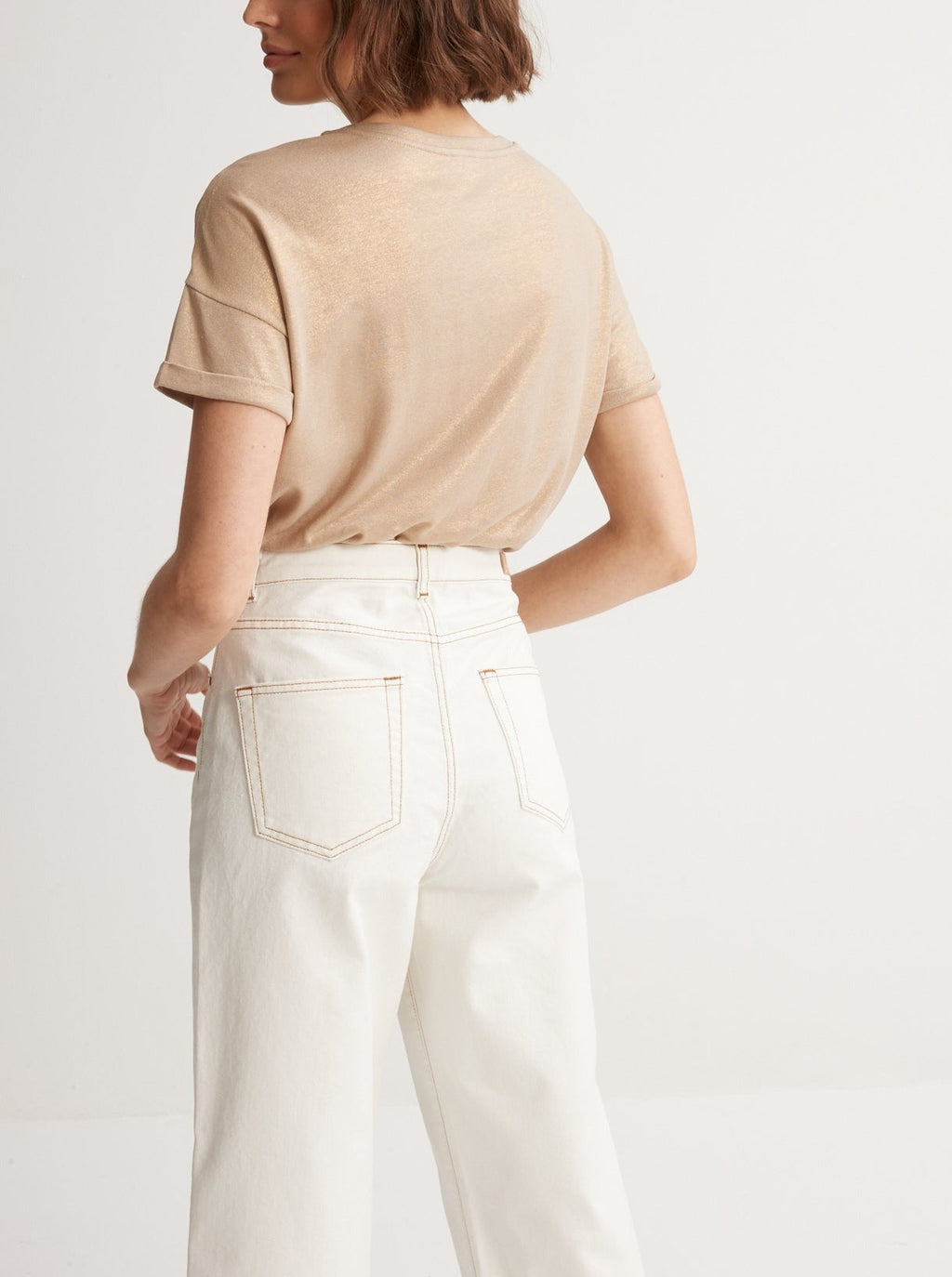 T-shirt  Metal Dore - Beige Moyen Metallise - Femme