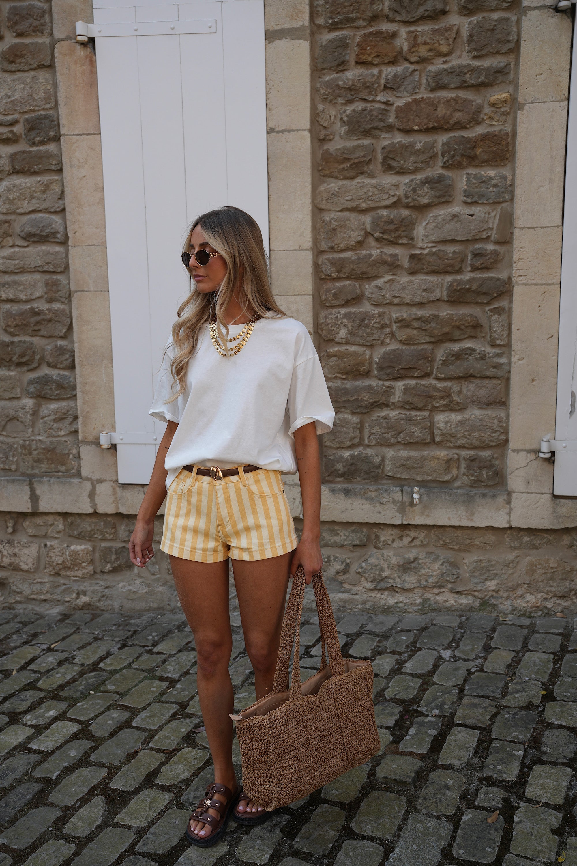 Sac En Paille Sima - Beige