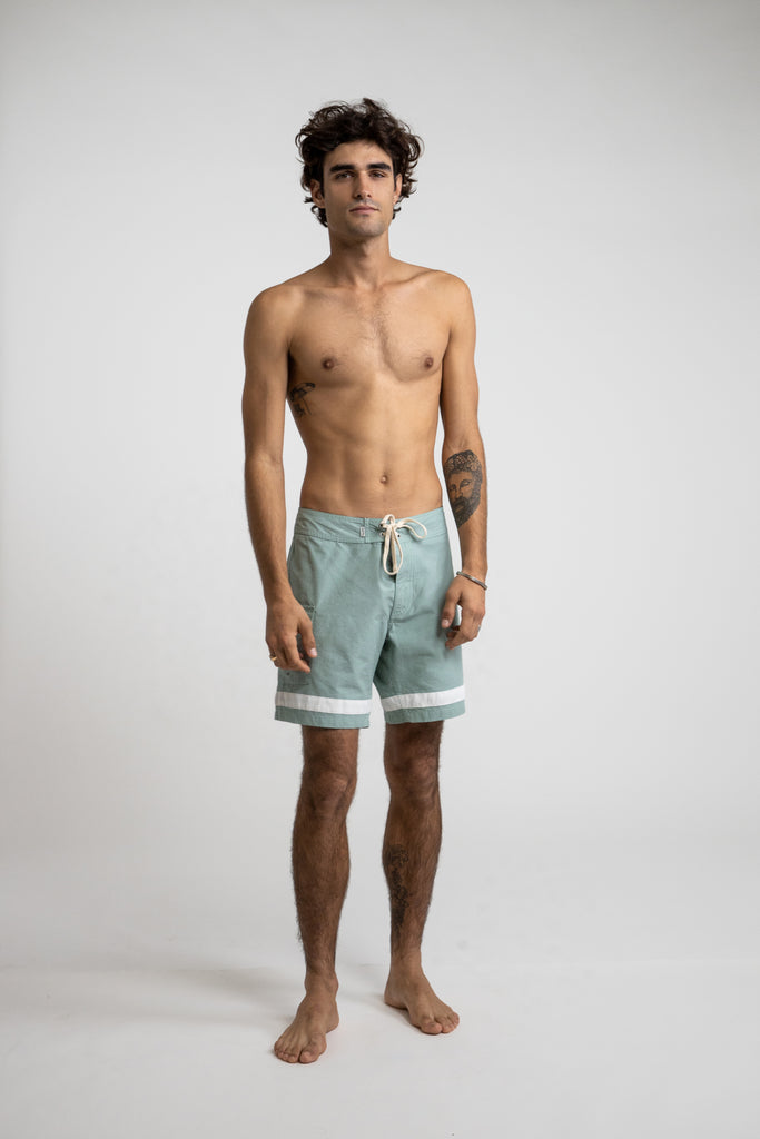 Rhythm - Short De Bain Stripe Trunk - Kelp - Homme