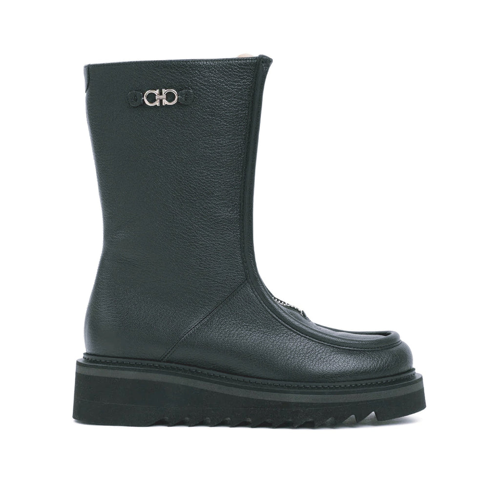 Bottes Salvatore Ferragamo Eurialo Leather - Black - Femme