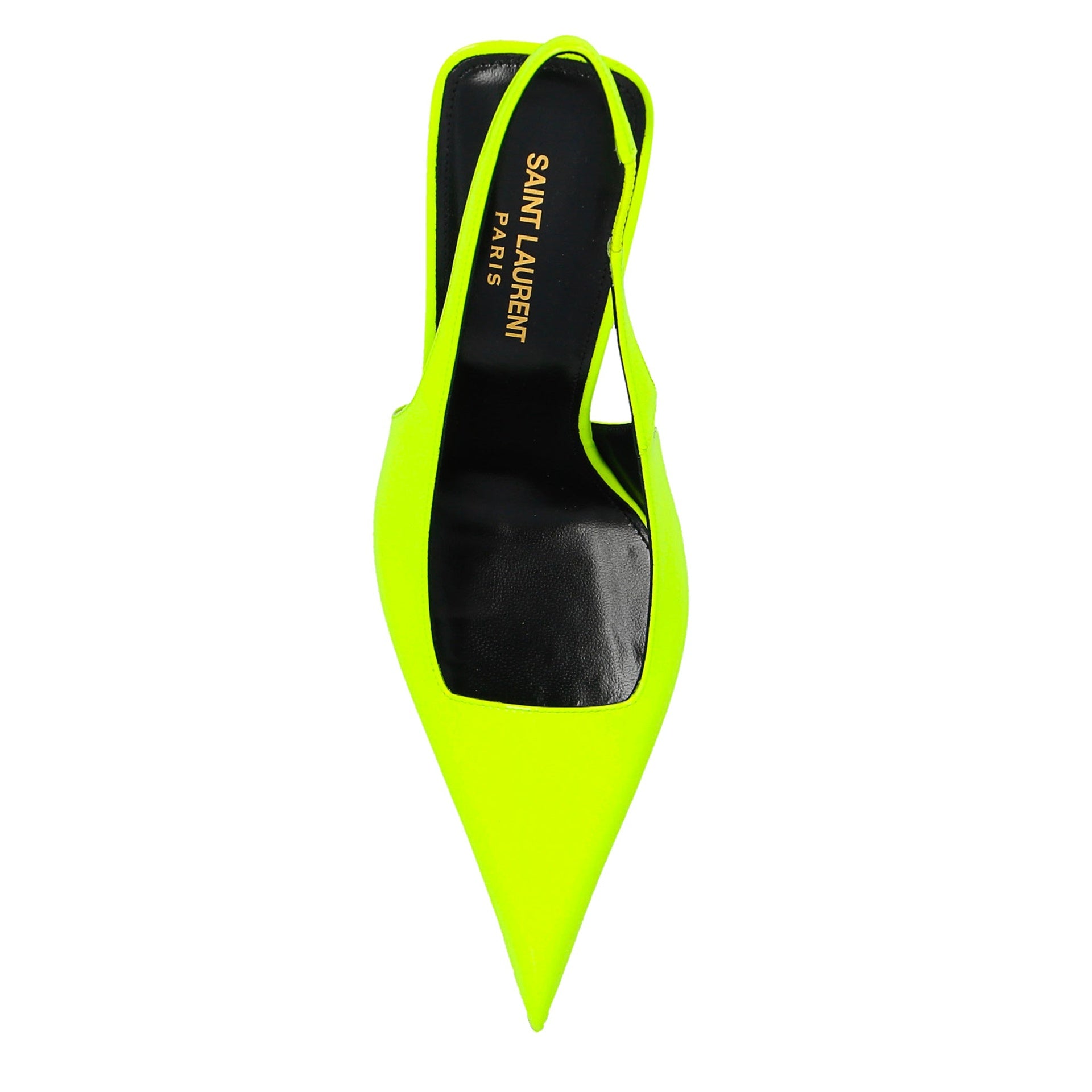 Escarpins Saint Laurent Kiss 105 Slingback - Yellow - Femme