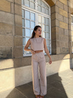 Top Rayé Marin Camel