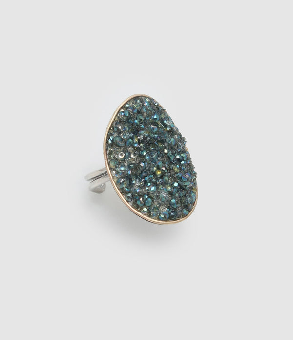 Lsonge - Bague Sublime Stella Xl Vert Or - Femme