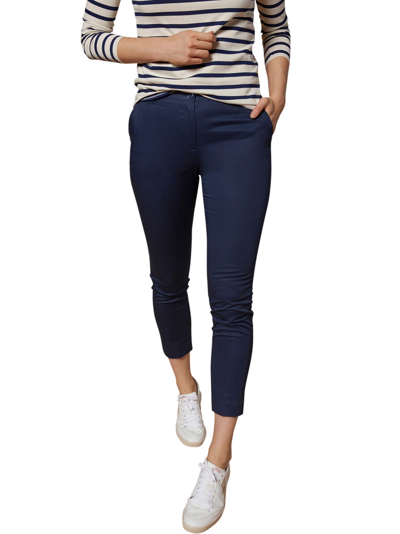 Pantalon Cig Satin De Co - Beige Clair Uni - Femme