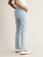 Cyrillus - Pantalon Cargo Raye - Bleu Moyen Raye - Femme
