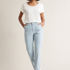 Cyrillus - Pantalon Cargo Raye - Bleu Moyen Raye - Femme