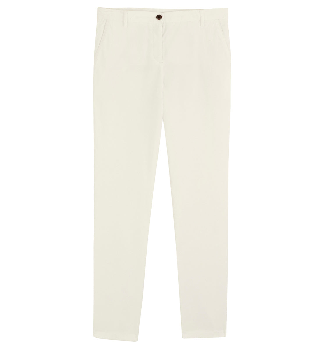 Chino - Blanc Clair Uni - Femme