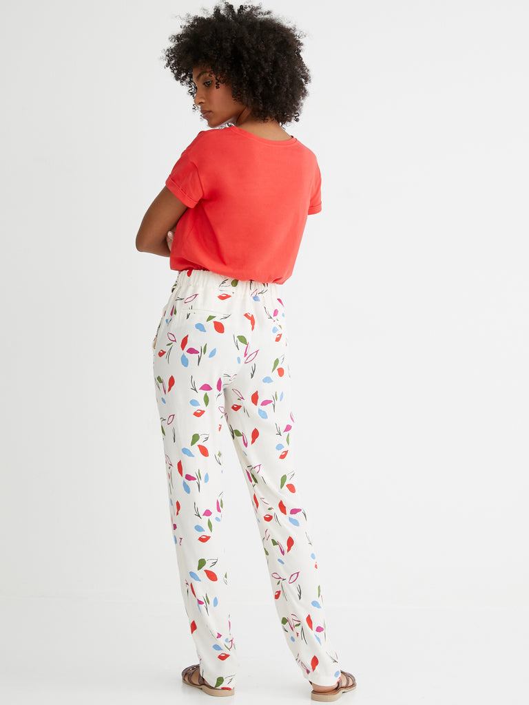 Cyrillus - Pantalon Mathis - Blanc Moyen Imprime 3 - Femme