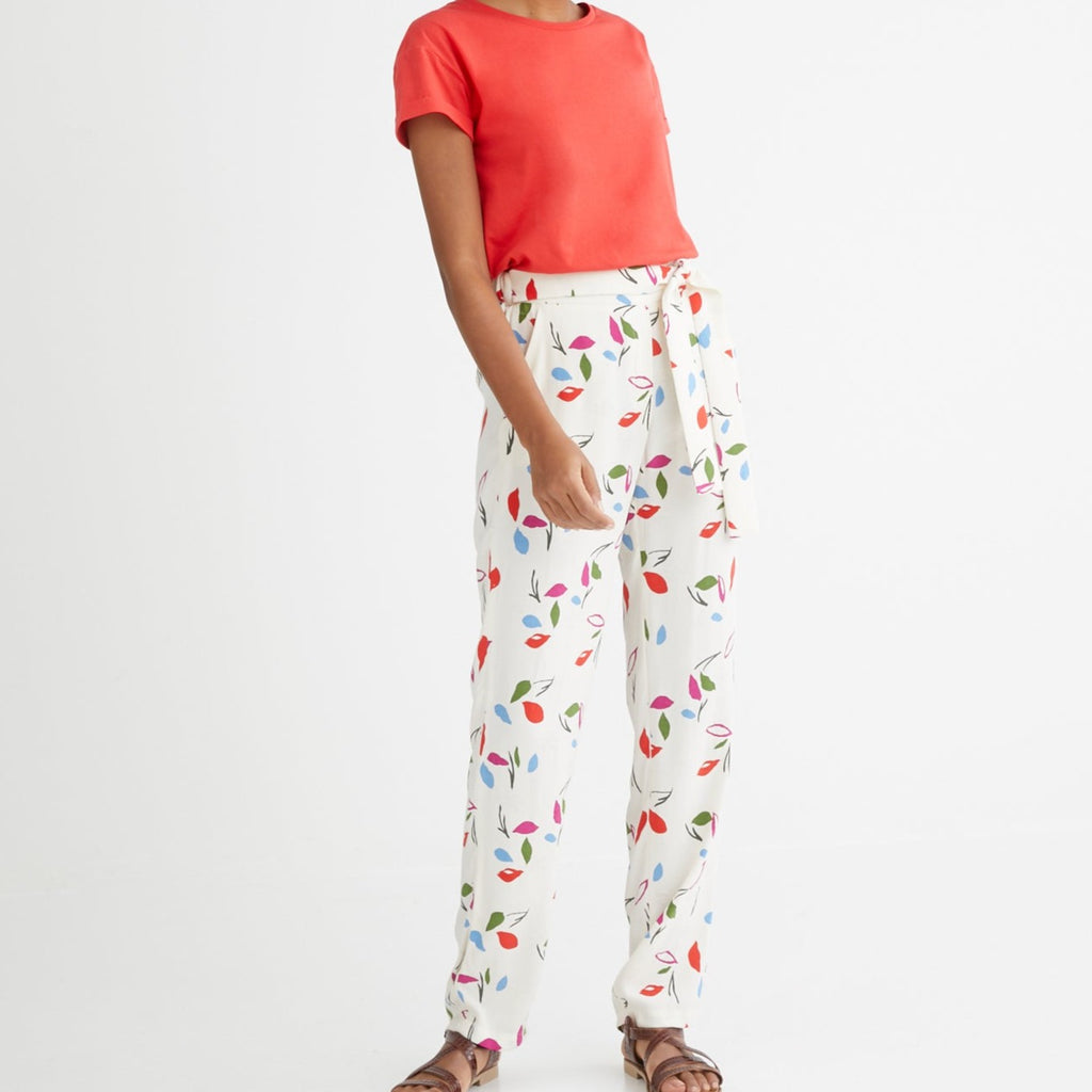 Cyrillus - Pantalon Mathis - Blanc Moyen Imprime 3 - Femme